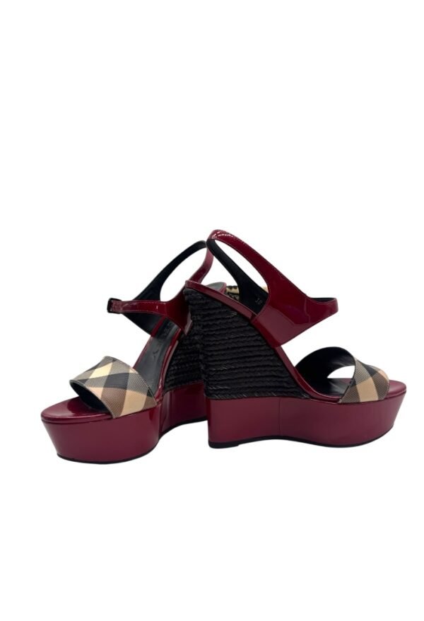 BURBERRY - NOVA CHECK CANVAS WEDGE - Image 14